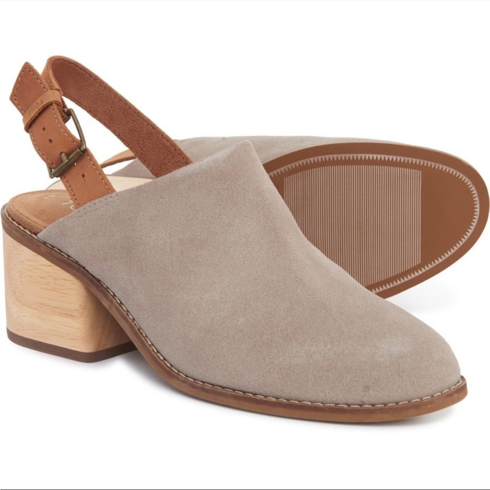 Toms Leila Sling Back Mule in Taupe sz 7.5